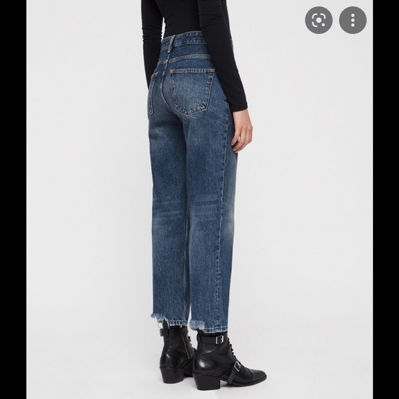 All Saints Ava Straight Jeans Vintage Blue - Picture 2 of 4